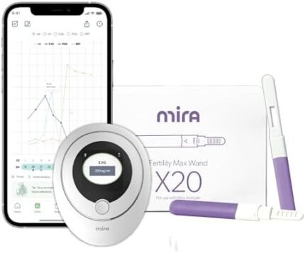 Mira Fertility Monitor MAX Kit for Women, Predict and Confirm Ovulation & Fertility with Mira Digital Tracker, 20 Max Test Strips to Track E3G, LH & PdG Hormone Levels at Home + Mira App