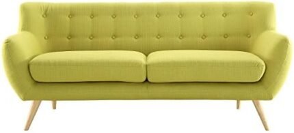 Modway Remark Mid-Century Modern Sofa With Upholstered Fabric In Wheatgrass