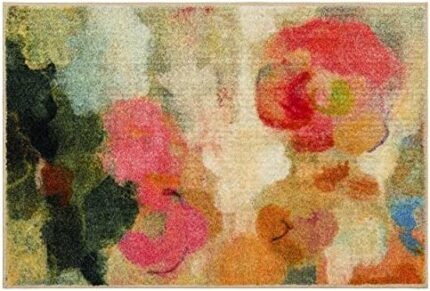 Mohawk Home Blurred Blossoms Floral Pink (2' X 3') Accent Rug