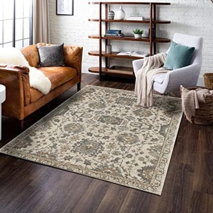 Mohawk Home Grove Elms Grey 7' 10" x 10' Whimsy Area Rug Perfect for Living Room, Dining Room, Office