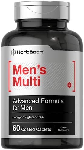 Multivitamin for Men | 60 Caplets | Non-GMO & Gluten Free Vitamins & Minerals Daily Supplement | by Horbaach