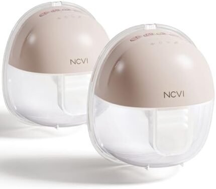 NCVI Breast Pump Hands Free, Wearable Breastfeeding Pump 8111, Portable Double Electric Pump with 4 Modes & 9 Levels, Wireless Milk Pump, Invisible & Ultra Quiet, 21/24mm, 2 Pack