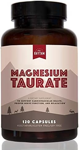 Natural Rhythm Magnesium Taurate, High Absorption Taurate, 750mg (150mg of Elemental Magnesium) 120 Capsules