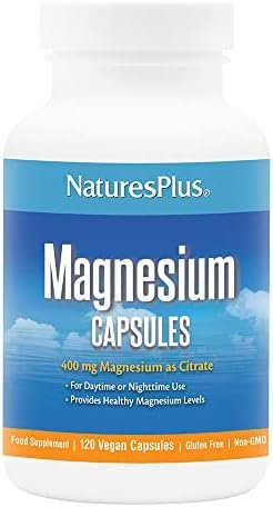 NaturesPlus Kalmassure Magnesium - 400 mg, 90 Vegan Capsules - Natural Stress Relief Supplement, Supports Nerve and Muscle Relaxation - Vegetarian, Gluten-Free - 30 Servings