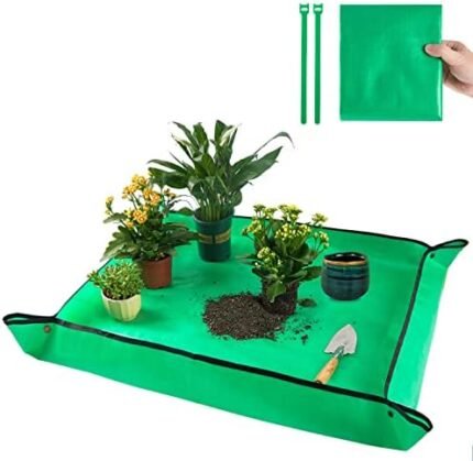 Onlysuki 39.5" X 31.5" Large Repotting Mat for Indoor Plant Transplanting and Dirt Control - Portable Potting Tray for Gardening Lovers