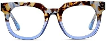 Peepers by PeeperSpecs Women's Showbiz Square Blue Light Blocking Reading Glasses