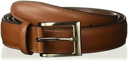 Perry Ellis Men's Portfolio Timothy Leather Belt (Sizes 30-54 Inches Big & Tall)