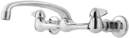 Pfister G1271000 Pfirst Series 2-Handle Wallmount Kitchen Faucet, Polished Chrome