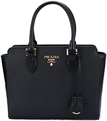 Prada Women's Medium Saffiano Leather Shoulder Tote Handbag 1BA113