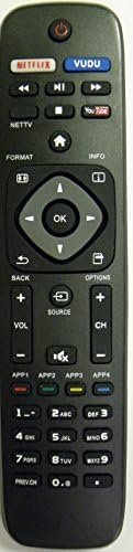 Replacement for Philips Smart TV Remote Control URMT41JHG006