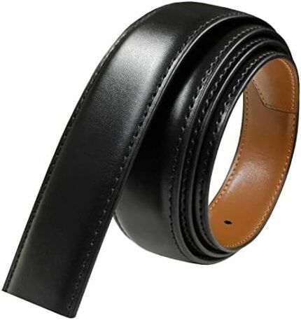 Reversible Belt Strap Replacement Genuine Leather Dress Belt Strap, 1-1/8", 1-1/4", 1-3/8" Wide