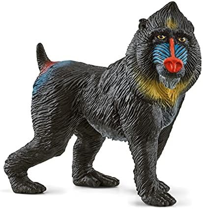 Schleich Wild Life Realistic Mandrill Monkey Figurine - Authentic and Highly Detailed Wild Animal Toy, Durable for Education and Fun Play for Kids, Perfect for Boys and Girls, Ages 3+