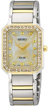 Seiko SUP452P1 Solar Quartz Shell Dial Mother of Pearl Dial Women's Wristwatch, Overseas Model, Bracelet Type