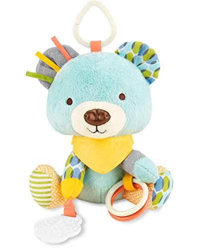 Skip Hop Bandana Buddies Baby Activity and Teething Toy with Multi-Sensory Rattle and Textures, Bear