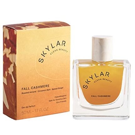 Skylar Fall Cashmere Eau de Perfume - Hypoallergenic & Clean Perfume for Women & Men, Vegan & Safe for Sensitive Skin - Spicy Gourmand Perfume with Notes of Cinnamon, Almond, & Ginger - (50mL /1.7 Fl oz)