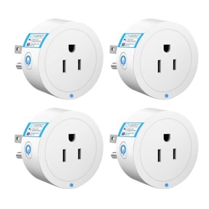 Smart Plug 4Pack, WiFi Plugs Compatible with Alexa & Google Assistant, Smart Outlet with Timer Schedule, WiFi Socket for Home, No Hub Required, FCC Certified, 2.4G WiFi Only