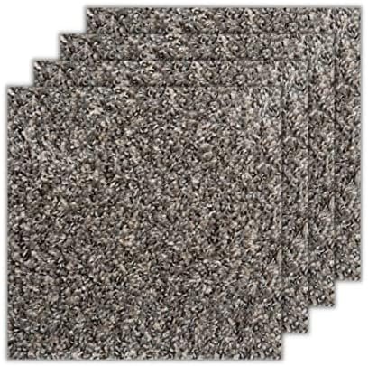 Smart Squares in A Snap Premium Made in The USA Carpet Tiles 18x18 Inch, Soft Padded, Seamless Appearance, Peel and Stick for Easy DIY Installation (10 Tiles - 22.5 Sq Ft, 783 Ironside)