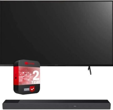 Sony KD55X85K 55" X85K 4K HDR LED TV with Smart Google TV (2022 Model) Bundle 7.1.2ch 500W Dolby Atmos Soundbar and Premium 2 YR CPS Enhanced Protection Pack