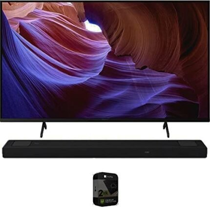 Sony KD55X85K 55 inch X85K 4K HDR LED TV with Smart Google TV 2022 Model Bundle HT-A5000 450W 5.1.2 ch Dolby Atmos Soundbar and Premium 2 YR CPS Enhanced Protection Pack