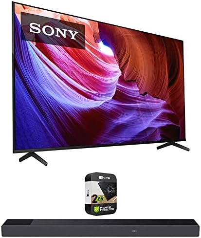 Sony KD65X85K 65" X85K 4K HDR LED TV with Smart Google TV (2022 Model) Bundle 7.1.2ch 500W Dolby Atmos Soundbar and Premium 2 YR CPS Enhanced Protection Pack