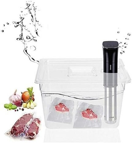 Sous Vide Container, 11L Collapsible Hinged Sous Vide Container, for Anova Culinary Precision Cookers, Souise Vide Cooker with Lid