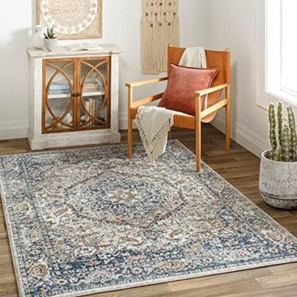 Surya Davaro Traditional Medallion Area Rug,5'3" x 7',Taupe