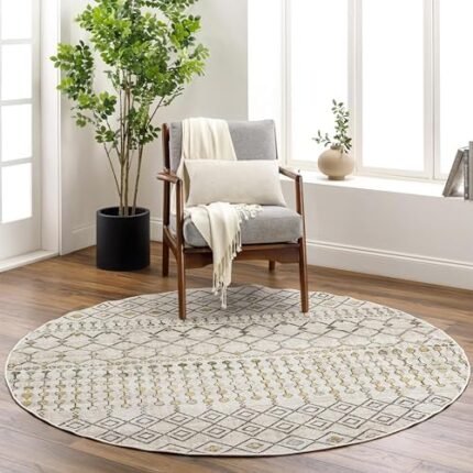 Surya Global Lavadora Washable Area Rug, 7'10" x 10' (8' x 10'), Taupe