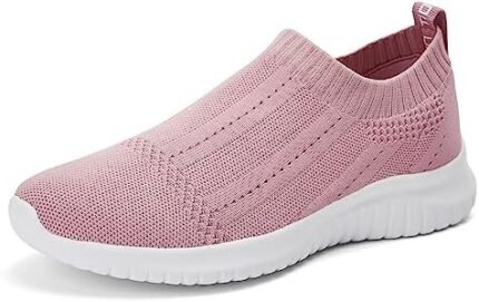 TIOSEBON Women's Walking Sock Shoes Elastic Knit Lightweight Slip on Breathable Yoga Sneakers