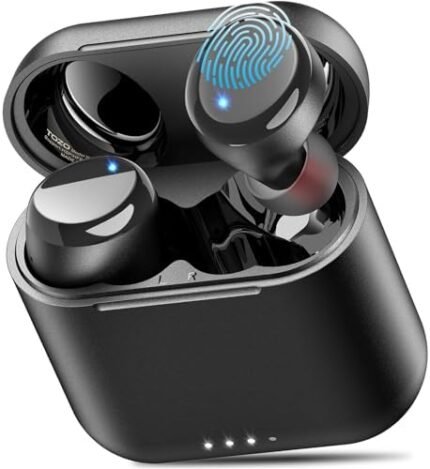 TOZO T6 Wireless Earbuds Bluetooth 5.3 Headphones, Ergonomic Design in-Ear Headset, 50Hrs Playtime with Wireless Charging Case, APP EQ Customisable, IPX8 Waterproof, New Upgraded Version