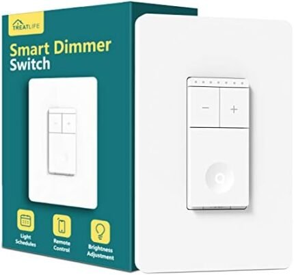 TREATLIFE Smart Dimmer Switch, Neutral Wire Needed, 2.4Ghz Wi-Fi Light Switch, Works with Alexa and Google Assistant, Schedule, Remote Control, FCC Listed, Single Pole (1 Pack)