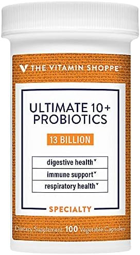 The Vitamin Shoppe Ultimate 10+ Probiotics, 13 Billion CFUs for Digestive Health, Immune Support and Respiratory Health (100 Vegetable Capsule)