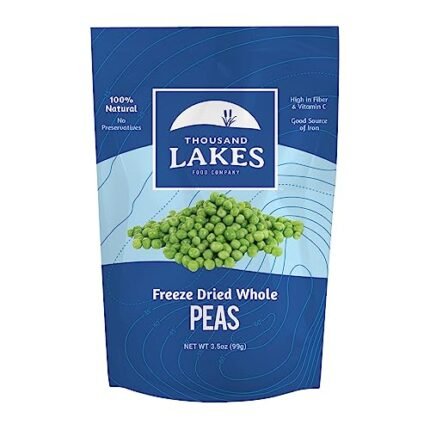 Thousand Lakes Freeze Dried Vegetables - Whole Peas 3.5 ounces | 100% Peas | No Salt Added | No Preservatives