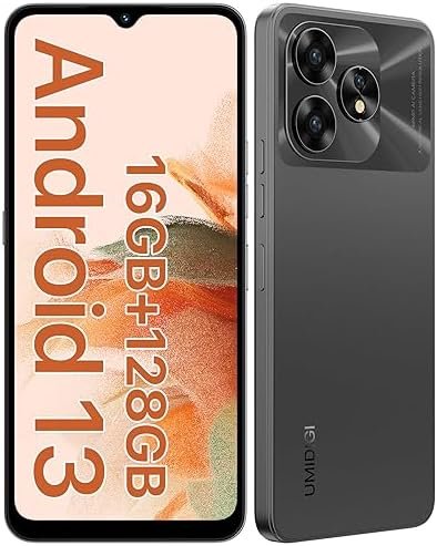 UMIDIGI A15C (16+128GB) Android 13 NFC Unlocked Cell Phone，48MP Ultra-Clear AI Camera Mobile Phone,5000mAh Battery Smartphone,6.7" HD Full View Display Dual Unlock Phone-Space Gray