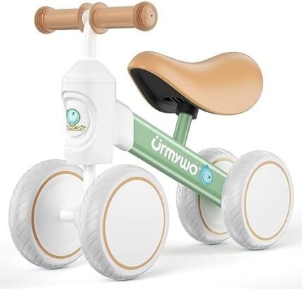 URMYWO Baby Balance Bike for 1 Year Old Boys Girls, 10-36 Month Toddler Bike with No Pedal 4 Silence Wheels First Birthday Gifts Ride On Toys Infant Bike for One Year Old