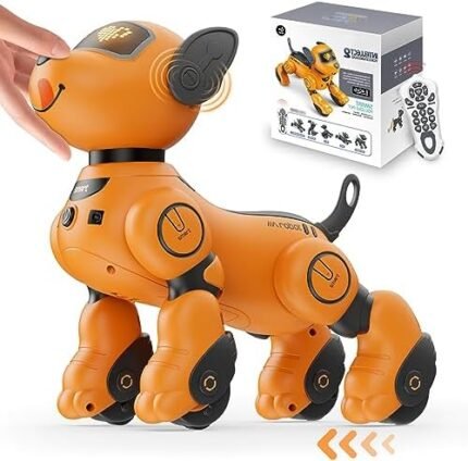 VATOS Robot Dog Toy for Kids, Voice & 2.4GHz Remote Control Robot Pet with Interactive Touch Sensors, Over 20+ Responses, Program Mode, Robotic Puppy Toy for Kids Boys & Girls