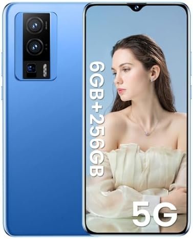 VIQEE K60 Pro Unlocked Cell Phone 5G, 6GB+256GB Android 13 Phones 6.7" FHD+Display 120HzD 64MP AI Camera Unlocked Smartphone 6800mAh 4G 5G Dual SIM/Face ID/GPS (Blue)