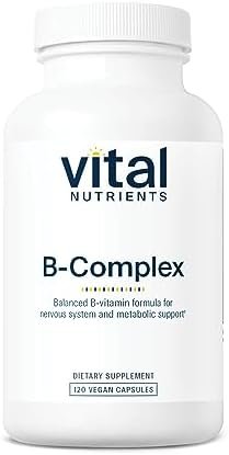 Vital Nutrients B-Complex | Vegan Supplement | High Potency Methylated B Vitamin Complex | Supports Energy Production, Metabolism and Heart Health* | Gluten, Dairy and Soy Free | 120 Capsules