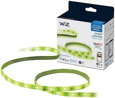 WiZ Connected WiZ 6FT RGB Wi-Fi LED Smart Color Changing Light Strip - Connects to Your Existing 2.4Ghz Wi-Fi - Control App - Works with Google Home, Alexa and Siri Shortcuts - No Hub Required