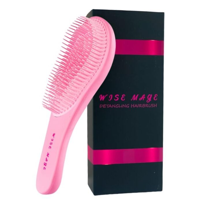 Wise Mage Detangler Brush Shower Hair Brush Women Men - Pink