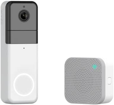 Wyze Wireless Video Doorbell Pro (Chime Included), 1440 HD Video, 1:1 Aspect Ratio: 1:1 Head-to-Toe View, 2-Way Audio, Night Vision