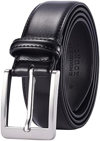 XOUXOU Men's Casual Leather Jeans Belts Classic Work Business Dress Belt with Prong Buckle for Men