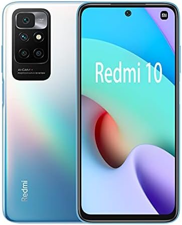 Xiaomi Redmi 10 4G Volte GSM Factory Unlocked 6.5" 50MP Quad Camera (Not Verizon Sprint Boost Cricket) + Fast Car Charger Bundle (Sea Blue, 64GB+4GB)