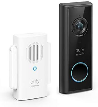 eufy Security, Battery Video Doorbell C210 Kit, Wi-Fi Connectivity, 1080p, 120-Day Battery, No Monthly Fees, AI Detection, Wireless Chime Included, 2-Way Audio, Remote Monitoring for Apartment Living