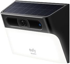 eufy Security Solar Wall Light Cam S120, Solar Security Camera, Wireless Outdoor, 2K Camera, Forever Power, Motion Activated Light, AI Detection, IP65 Waterproof, Spotlight, No Monthly Fee