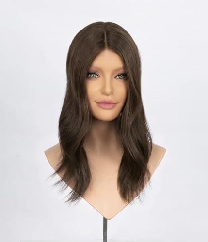 uniwigs® 6"*6" UPGRADE CLAIRE | Remy Human Hair Topper Mono Top Base Lace Front Natural Straight Natural Hairline Wig Hair Pieces for Hair Loss or Thinning Hair(P52001, 210, 16")