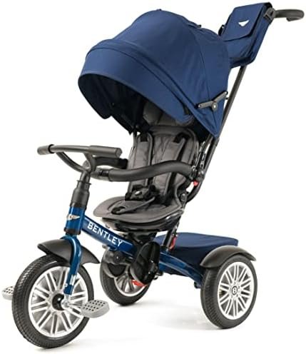 Bentley Trike - All Terrain Toddler Bike 6-in-1, Officially Licensed & Designed by Bentley Motors UK; Baby to Big Kid Tricycle is a Compelling Statement of Performance & Luxury, Sequin Blue (6m-5y+)