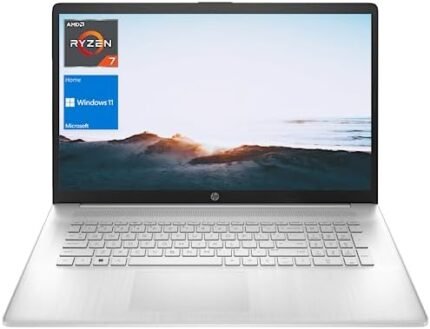 HP 2023 Newest 17 Laptop, 17.3" FHD Display (1920 x 1080), AMD Ryzen 7 7730U Processor (Beats i7-1260P), 40GB RAM, 2TB PCIe SSD, Backlit Keyboard, Wi-Fi 6, Webcam, HDMI, Windows 11 Home, Silver