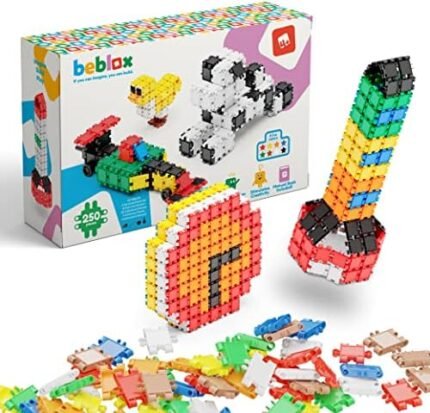 BEBLOX Building Blocks - Building Toys for Kids Ages 4-8 250-piece Set - Learning & Educational Fun stem Toys - Birthday Gifts for Boys & Girls Age 4 5 6 7 8 9 10 11 & 12 Year Old Toys