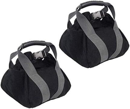 2 Pcs Adjustable Canvas-Kettlebell-Sandbag wtih Handle for Training Home Training, Yoga, Fitness