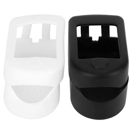 2.2x1.3x1.3 In Silicone Pulse Oximeter Case,2PCS Fingertip Pulse Cover, Durable Oximeter Protector, Blood Oxygen Case for Office Home Travel, Available in 2 Matching Colors(black+white), pulse ox